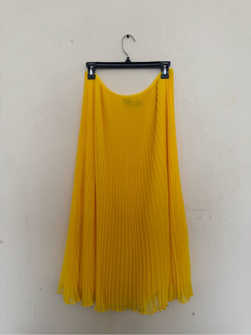 Ralph Lauren Sunburst Yellow Pleated Circle Skirt
